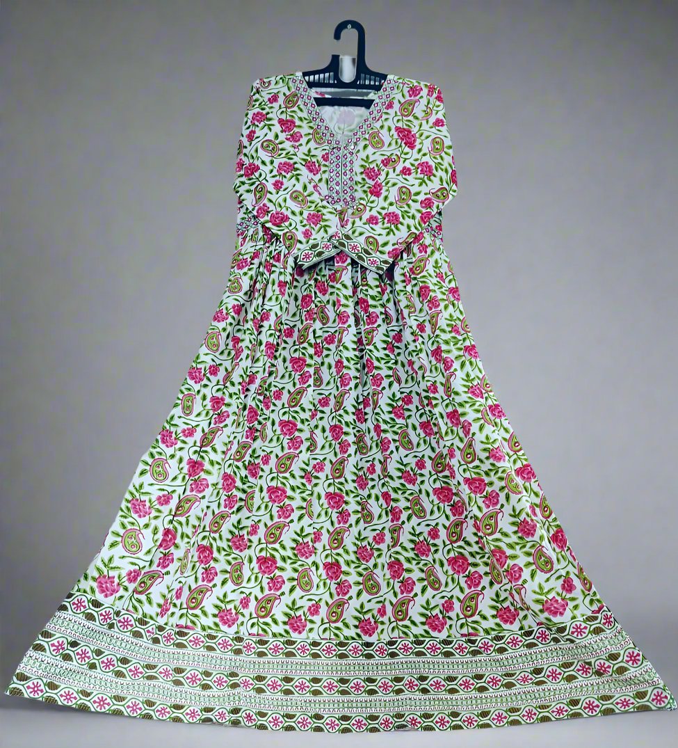 Floral Anarkali Long Gown ๐ธ