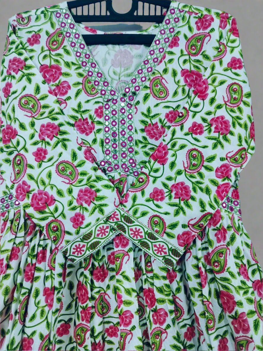 Floral Anarkali Long Gown ๐ธ