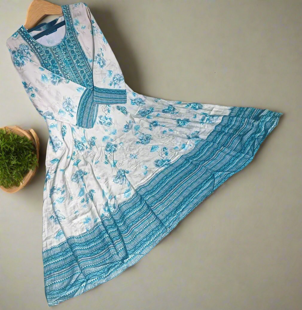 Blue-Floral Top-3XL