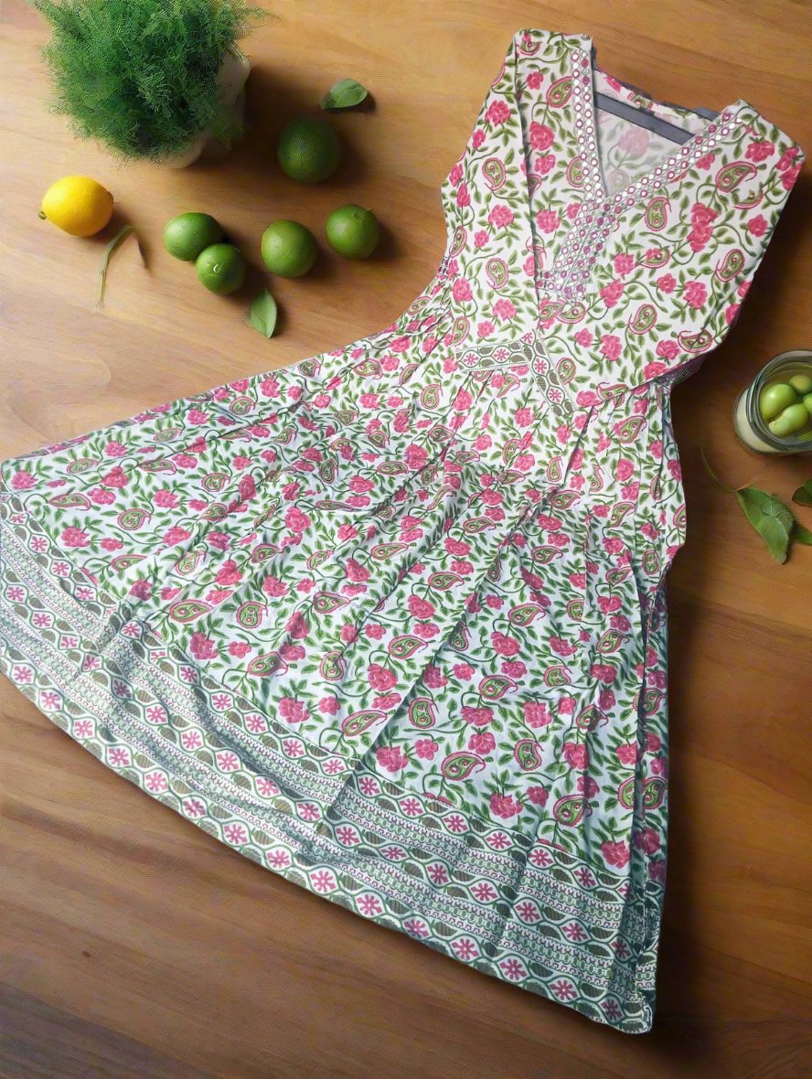 Floral Anarkali Long Gown ๐ธ