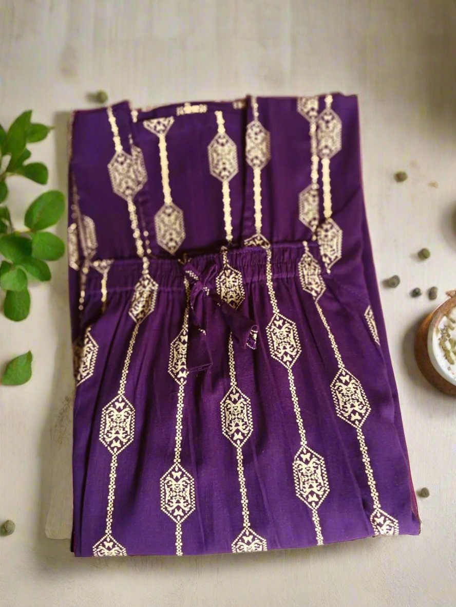 Pink Jaipuri Cotton Nighty