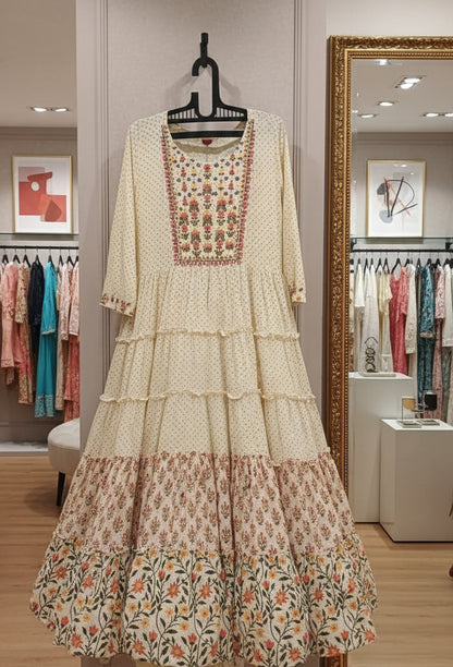 Anarkali umbrella ghera long gown for women – floral design