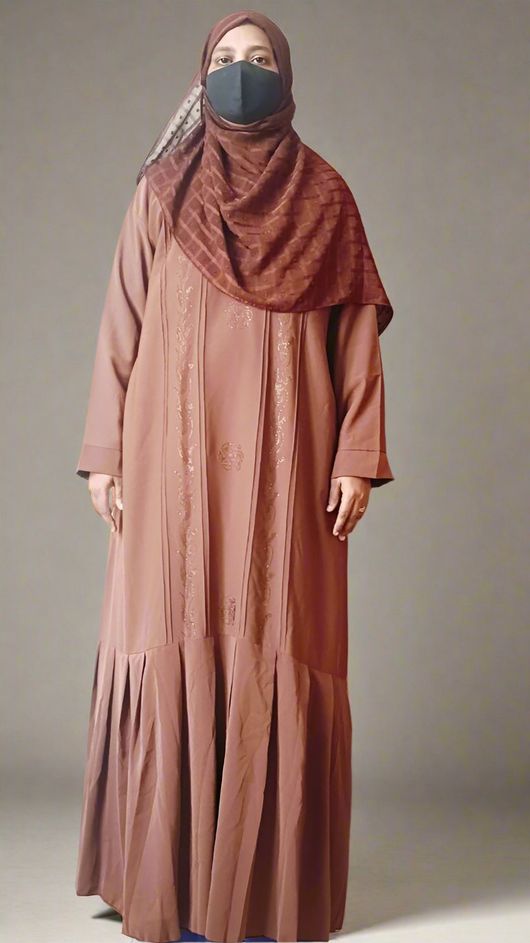 Brown Sugar Burqa-Frill Abaya