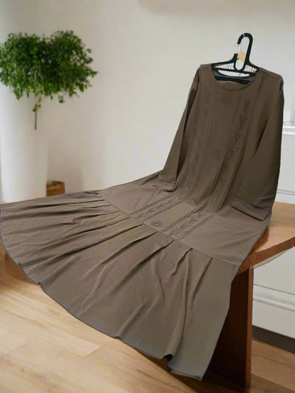 Brown Sugar Burqa-Frill Abaya