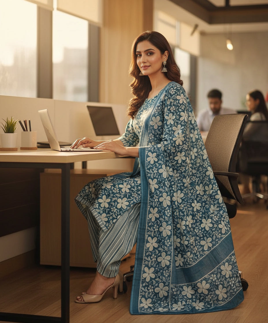 Straight Cut – 3Pc Set- Ocean-Blue