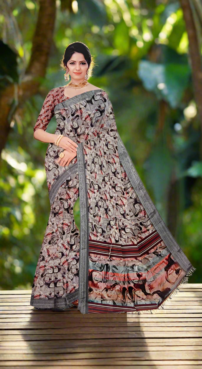 Linen Cotton Saree