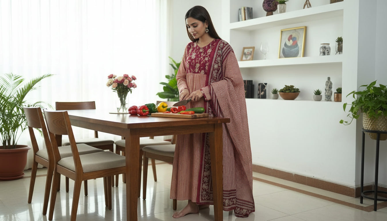 Cotton-Night-wear-With-Dupatta-Women-long-sleeves