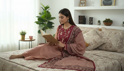 Long-sleeves-Cotton-Nighty-Set-With-Dupatta-Women