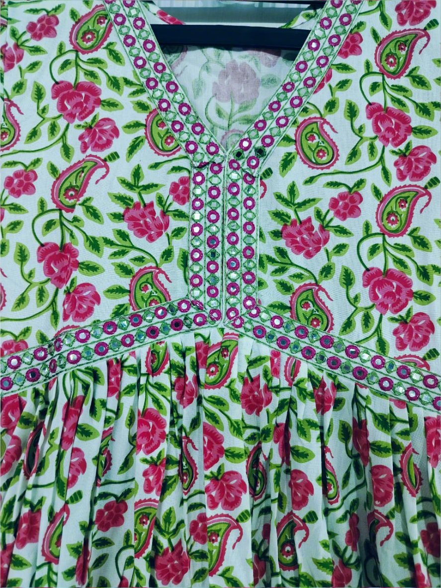 Floral Anarkali Long Gown 🌸