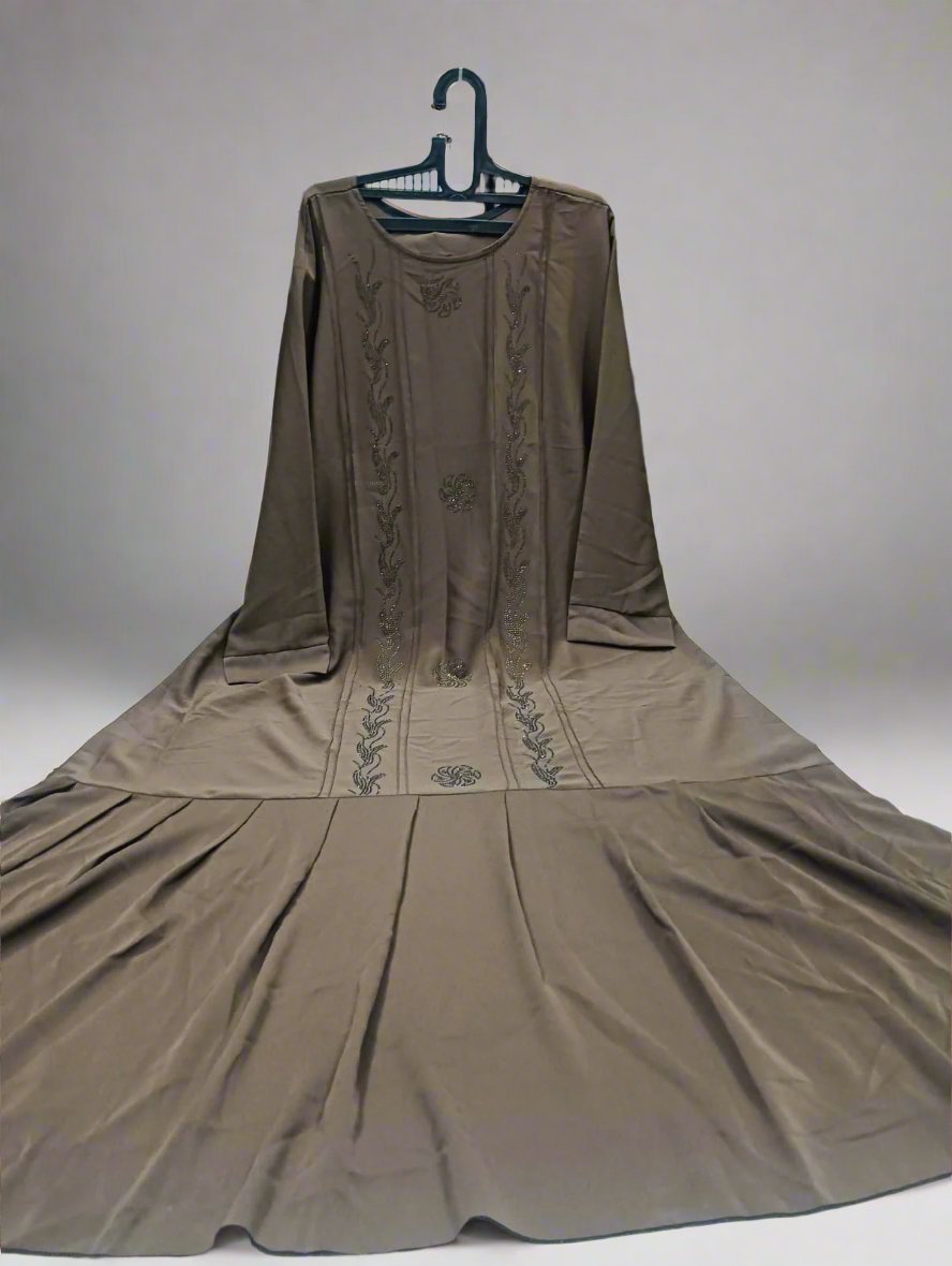 Brown Sugar Burqa-Frill Abaya