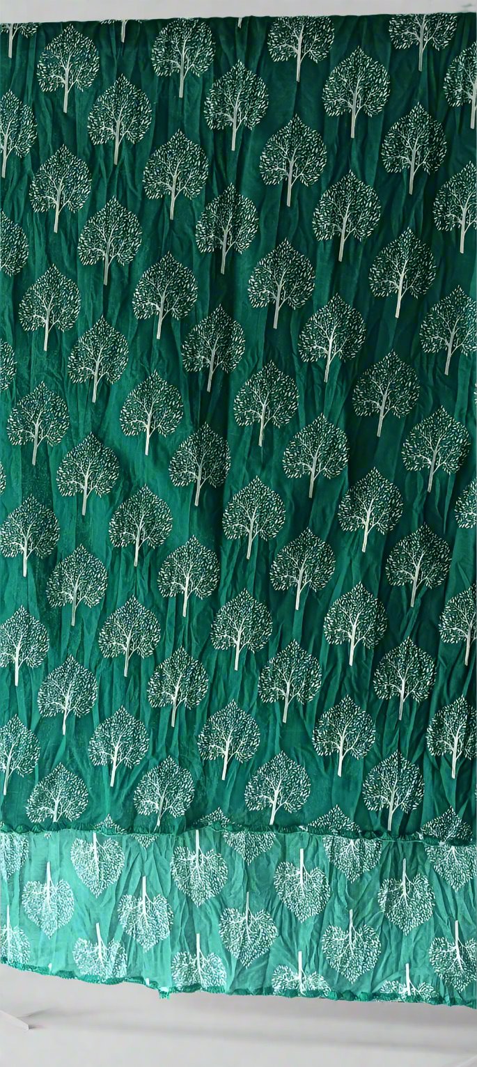 COTTON DUPATTA DARK GREEN