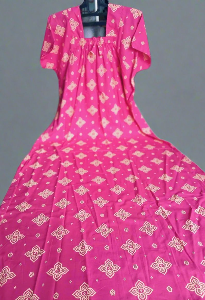 Pink Jaipuri Cotton Nighty