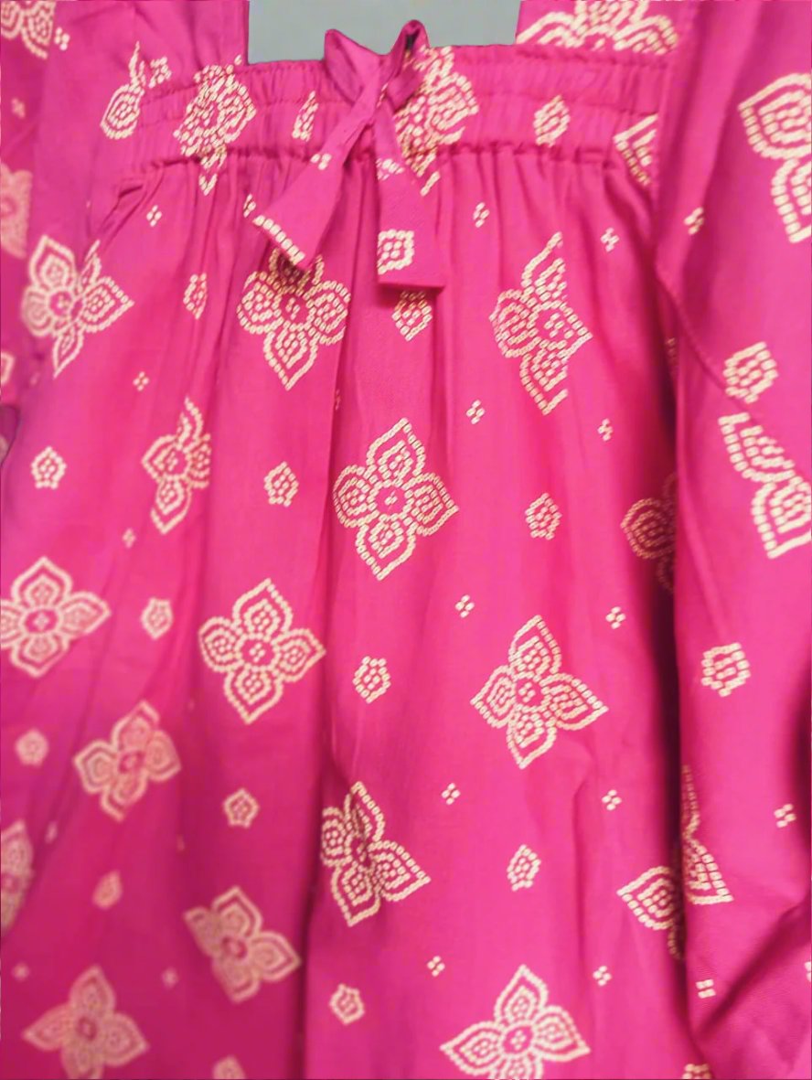 Pink Jaipuri Cotton Nighty