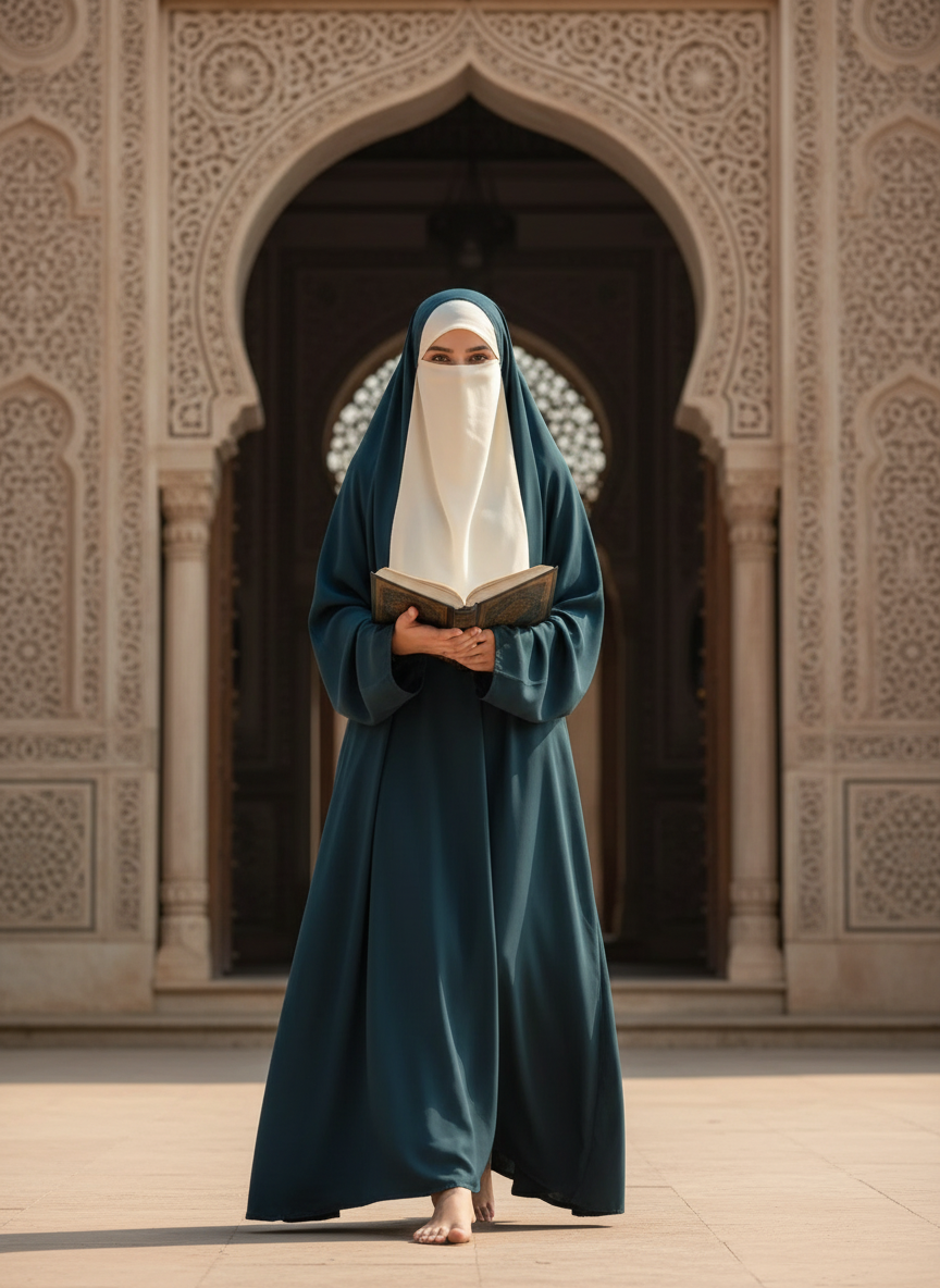 Plain Black Burqa - Kids Wear